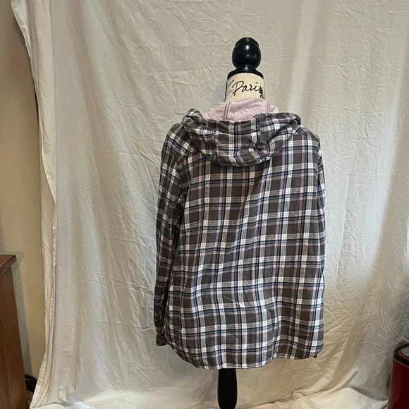 Boston Traders Gray Plaid Shirt Jacket - Picture 3 of 6